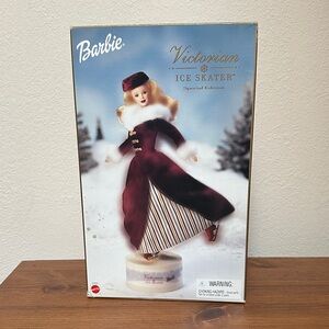 Barbie Victorian Ice Skater in Burgundy and White